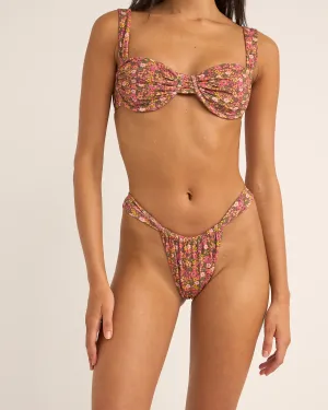 Rhythm Clothing Marie Floral Soft Side Itsy Bikini Bottoms in Pink