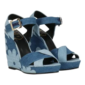 Roger Vivier Womens Blue Multicolored Wedge Shoes_Roger-Vivier