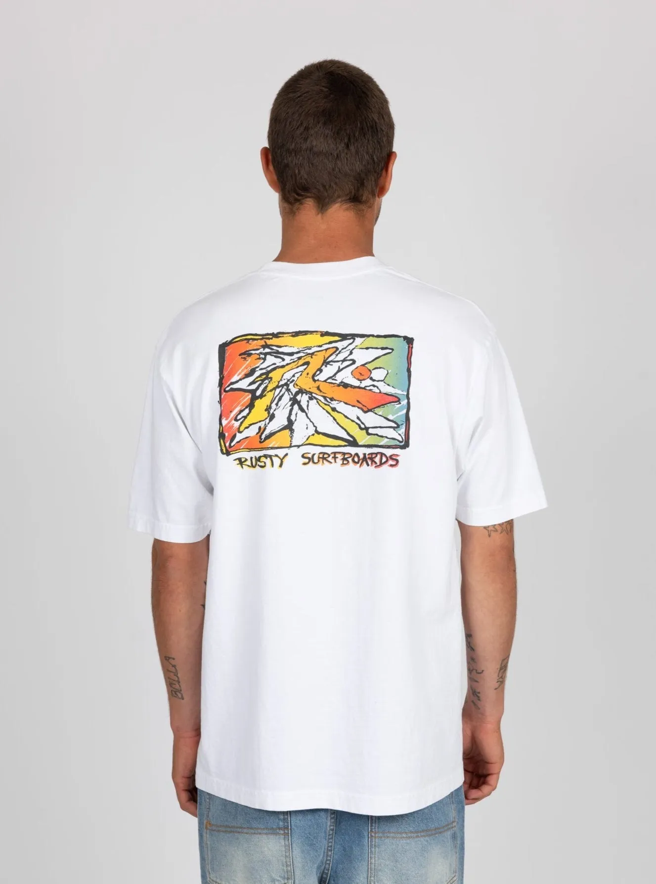 Rusty Mens Splinter T-Shirt - White