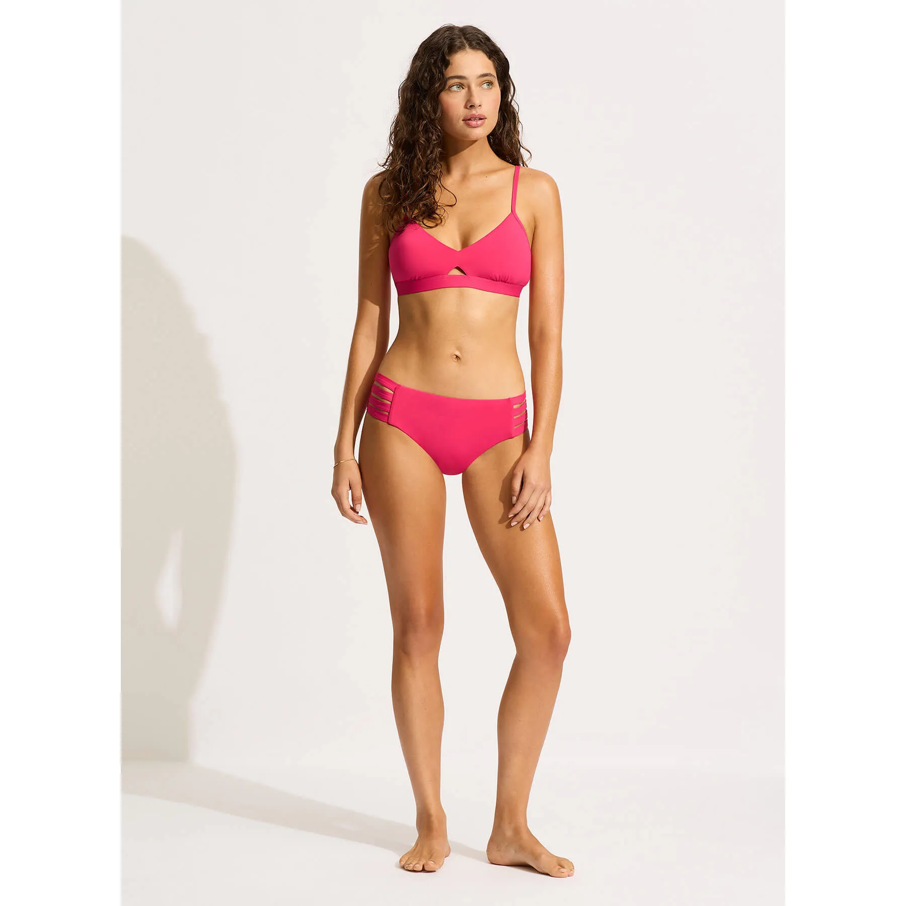 Seafolly Collective Multi Strap Hipster Bikini Bottom - Raspberry Seafolly Clothing