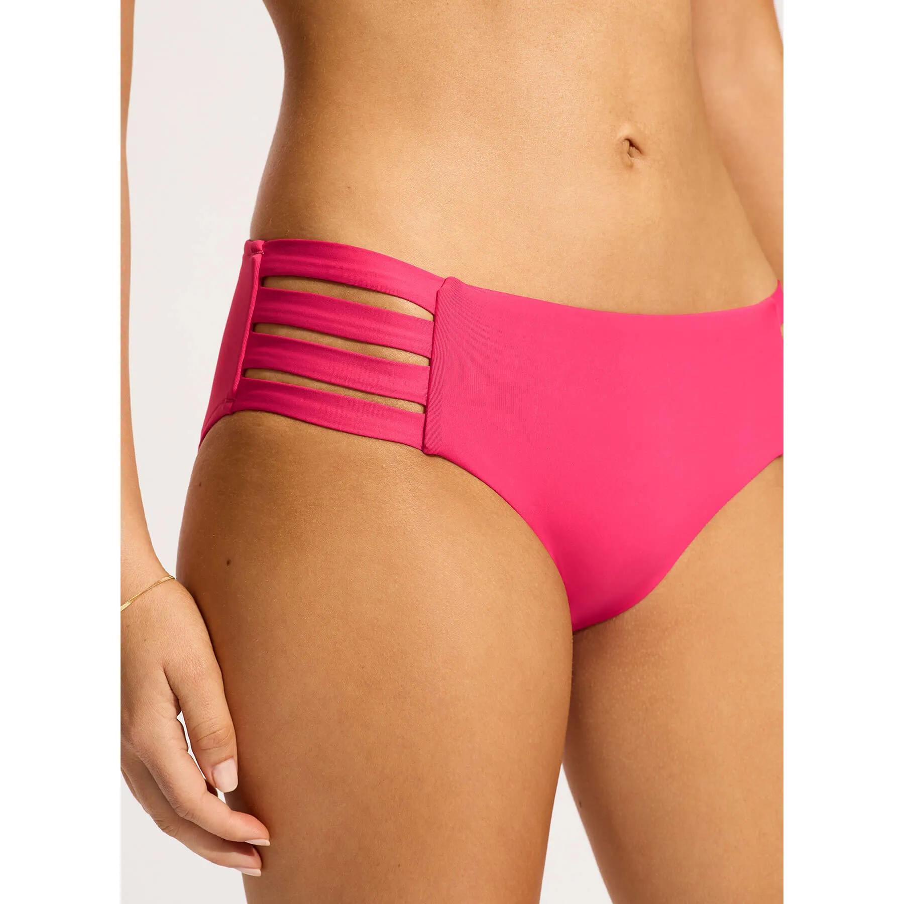 Seafolly Collective Multi Strap Hipster Bikini Bottom - Raspberry Seafolly Clothing