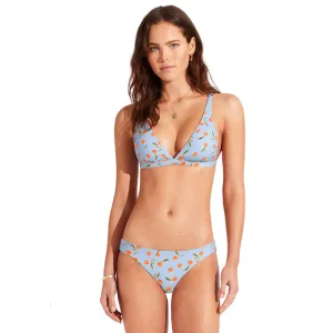 Seafolly Summer Crush Reversible Hipster Bikini Bottom - Powder Blue Seafolly Clothing