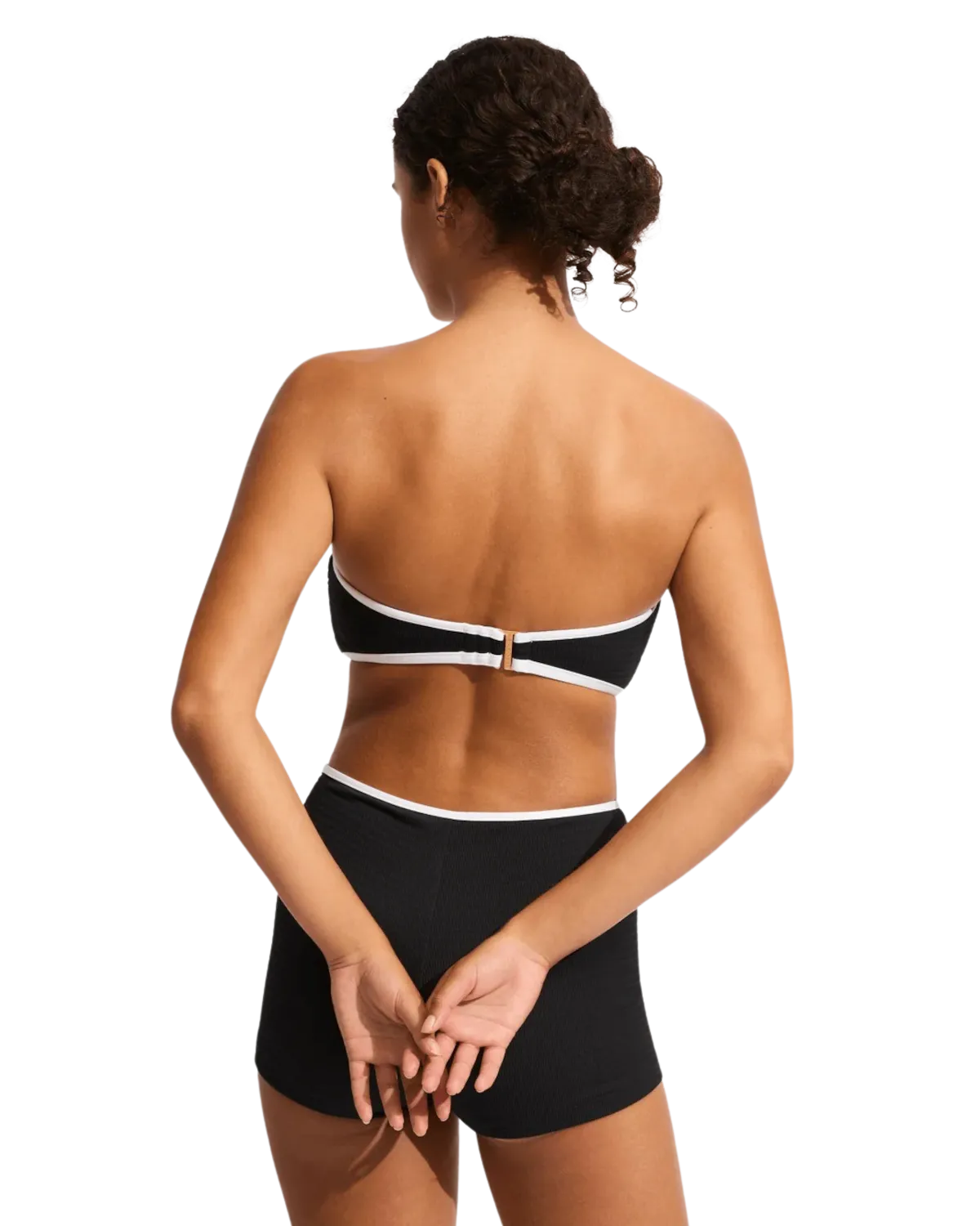Seafolly Women Swimwear Beach Bound Boyleg Bikini Bottoms in Black