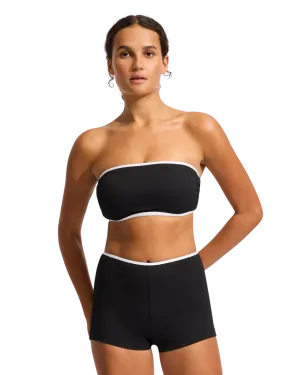 Seafolly Women Swimwear Beach Bound Boyleg Bikini Bottoms in Black