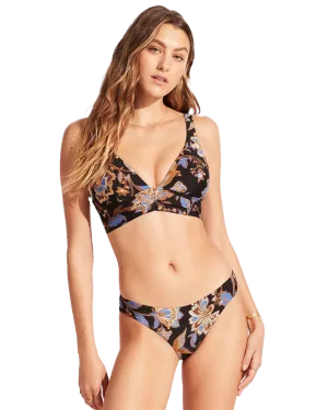 Seafolly Women Swimwear Silk Road Hipster Bikini Bottoms in Black