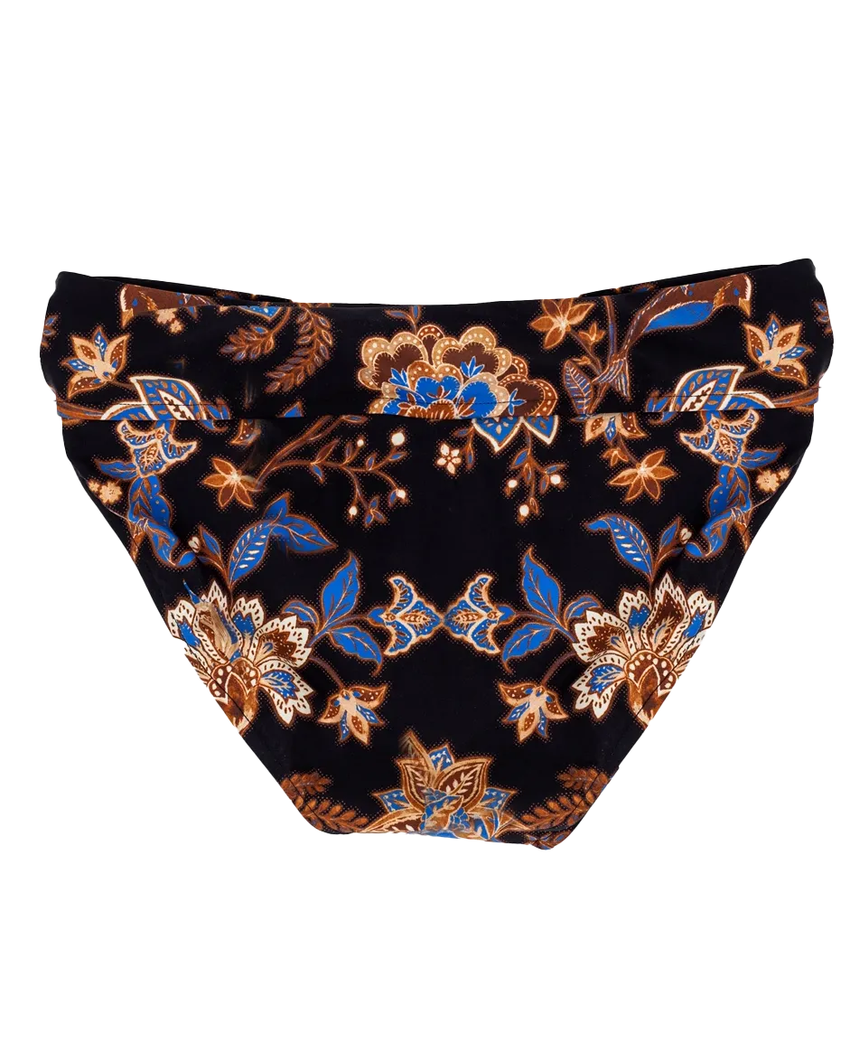 Seafolly Women Swimwear Silk Road Twist Band Mini Bikini Bottoms in Black