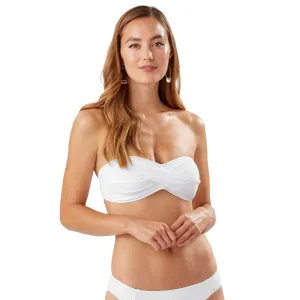 Tommy Bahama Pearl Twist Bandeau Bikini Top - White Tommy Bahama Clothing