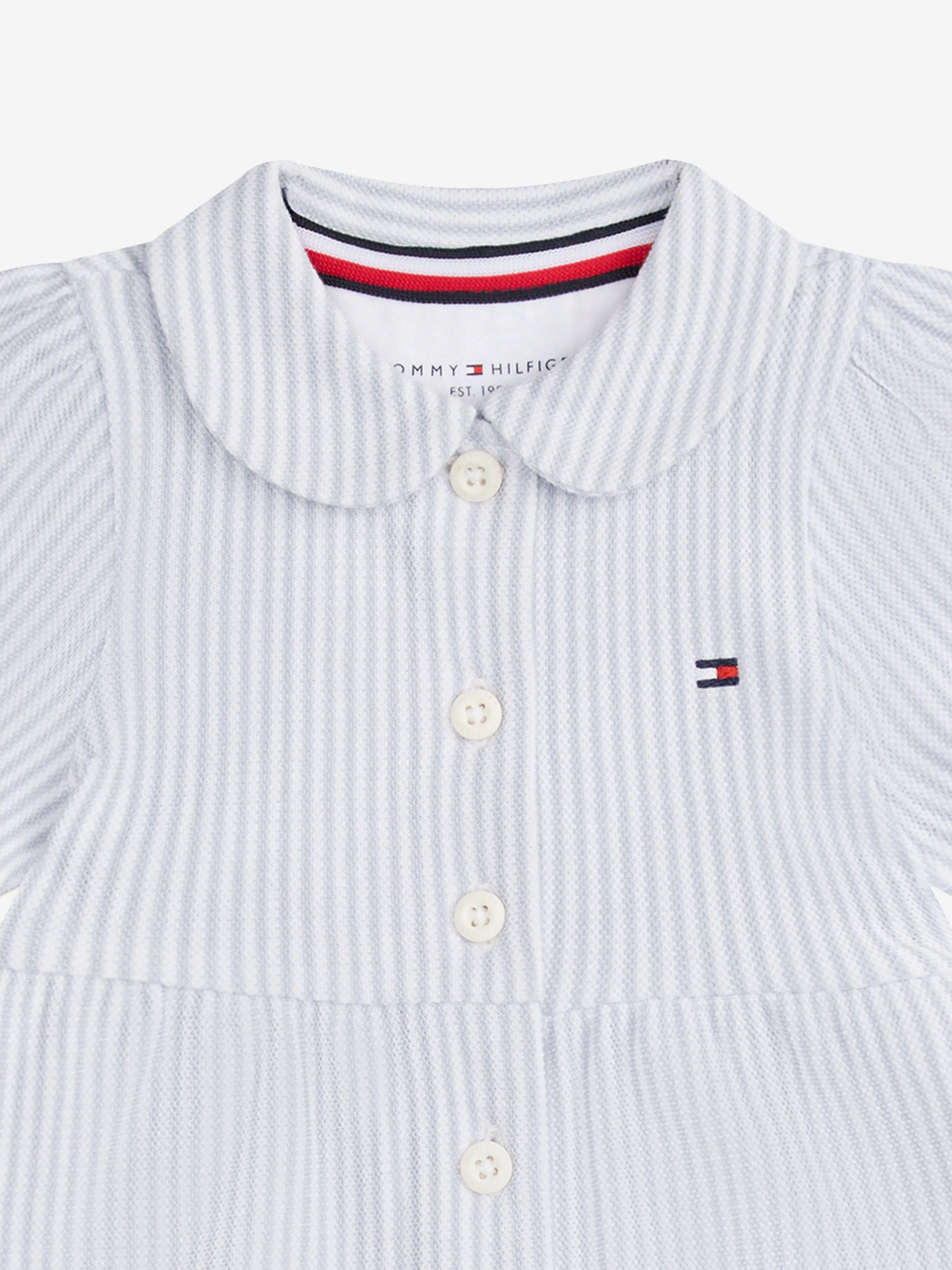 Tommy Hilfiger Baby Girls Striped Shirt Dress in Blue