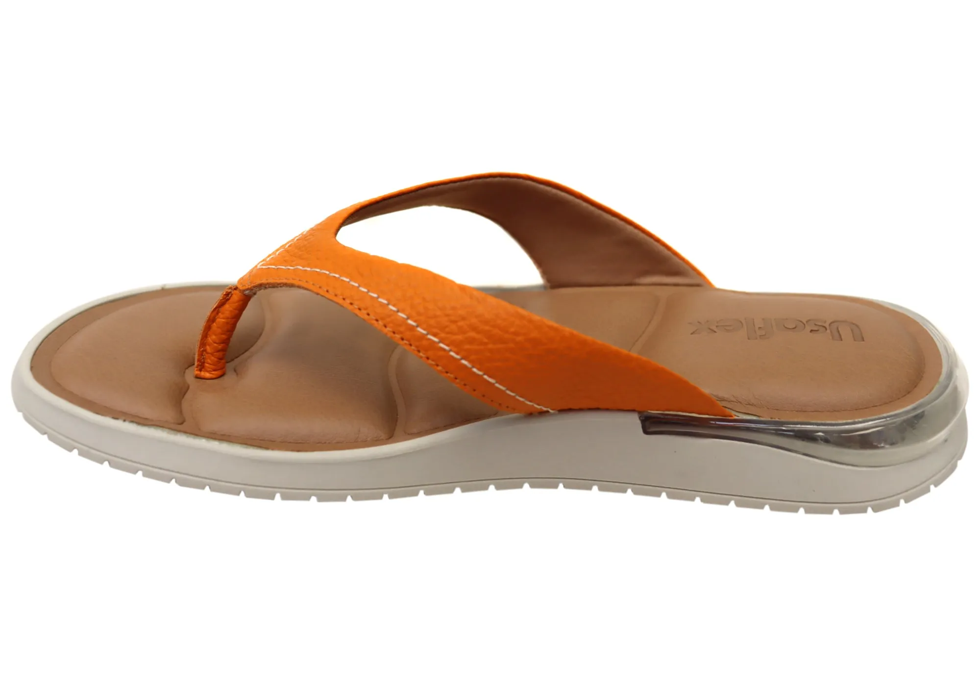Usaflex Resort Womens Comfortable Brazilian Leather Thongs Sandals Usaflex Shoes