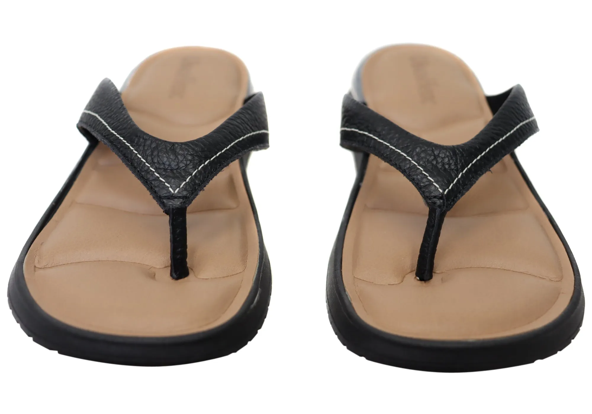 Usaflex Resort Womens Comfortable Brazilian Leather Thongs Sandals Usaflex Shoes