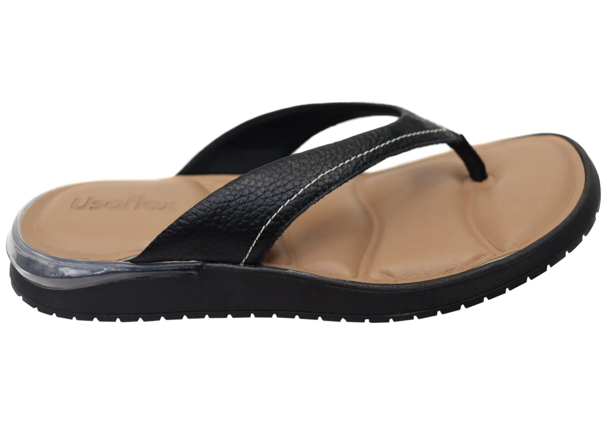 Usaflex Resort Womens Comfortable Brazilian Leather Thongs Sandals Usaflex Shoes