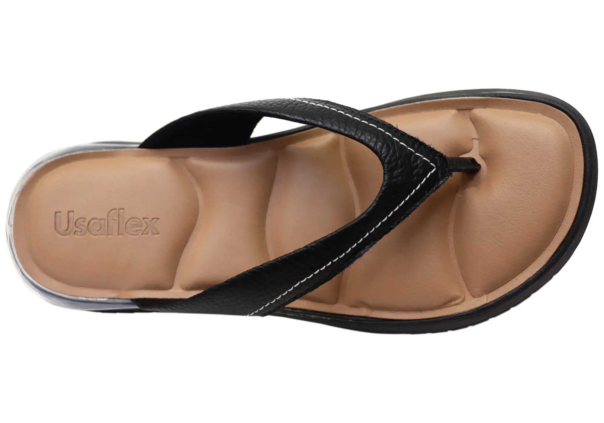 Usaflex Resort Womens Comfortable Brazilian Leather Thongs Sandals Usaflex Shoes