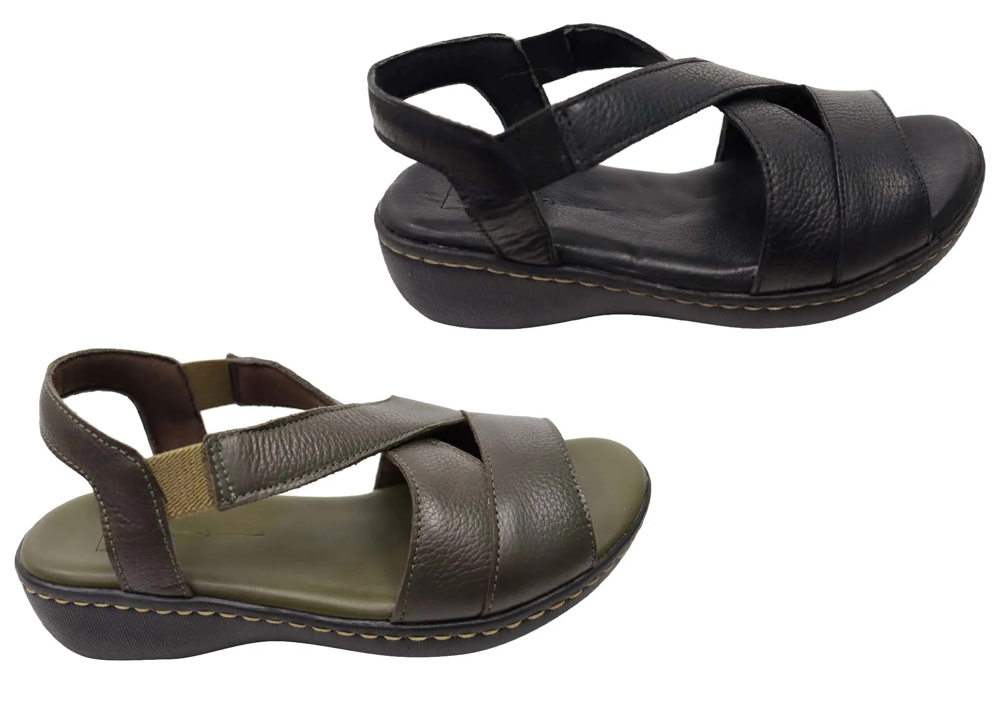 Via Paula Mimosa Womens Brazilian Comfortable Leather Sandals Via Paula Shoes