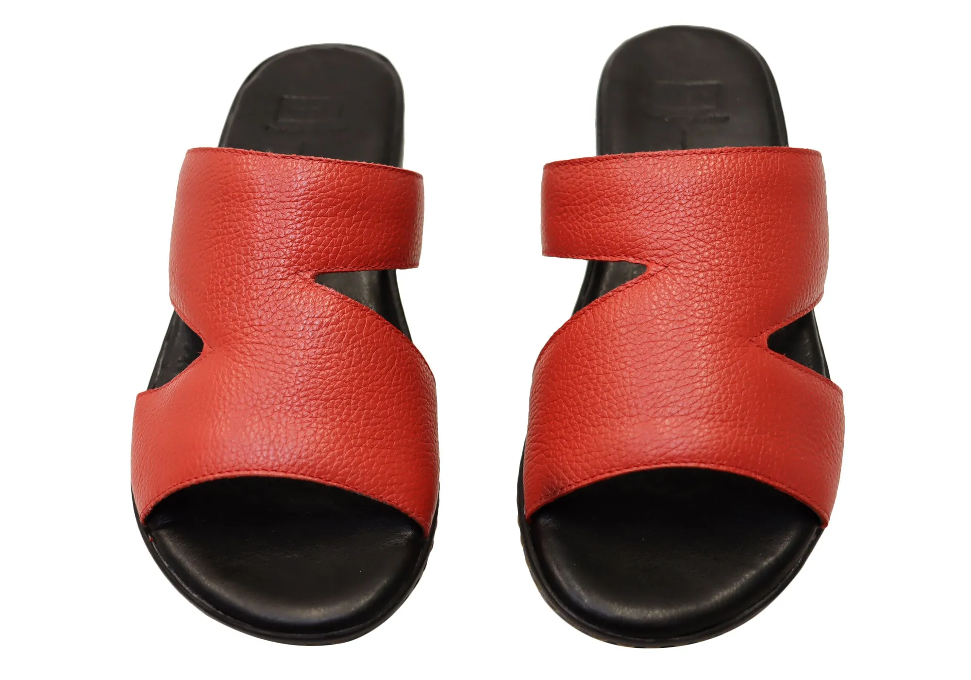 Via Paula Simona Womens Brazilian Comfortable Leather Slides Sandals Via Paula Shoes