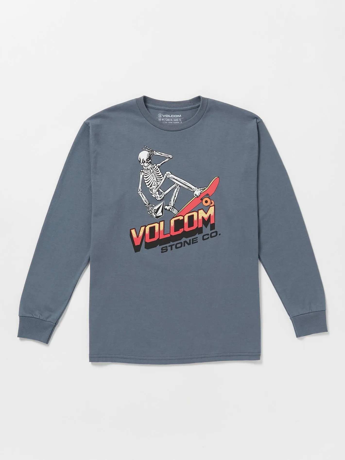 Volcom Bone Slide Long Sleeve Tee Dark Slate Volcom