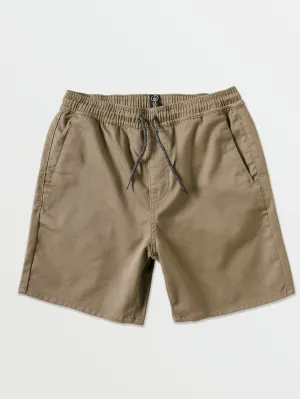 Volcom Frickin Elastic Boys Shorts (Age 8-14) Khaki Volcom