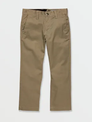Volcom Frickin Modern Stretch Chino Boys Pants (Age 2-7) Khaki Volcom