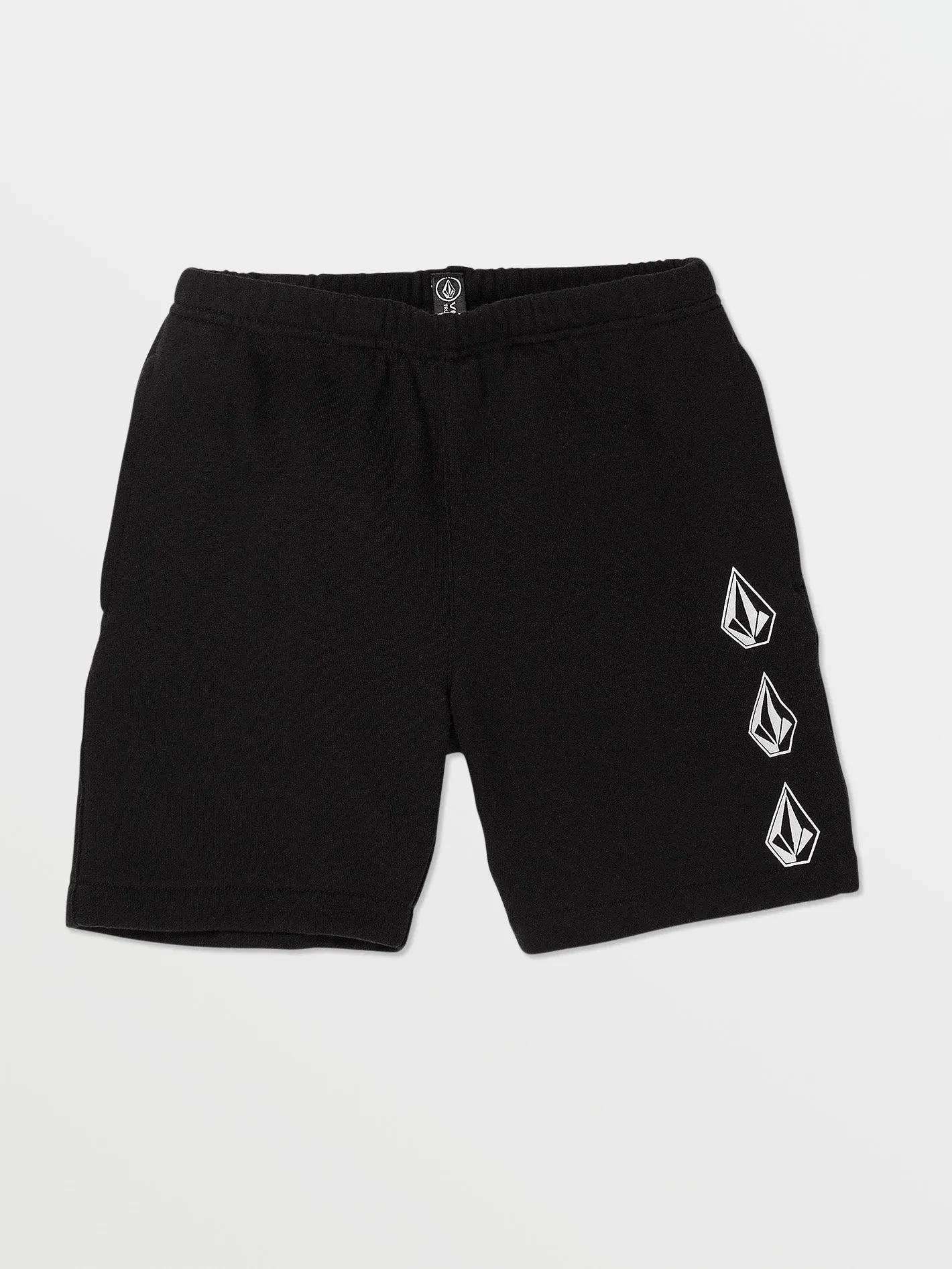 Volcom Iconic Stone Elastic Waist Fleece Boys Shorts (Age 2-7) Black Volcom