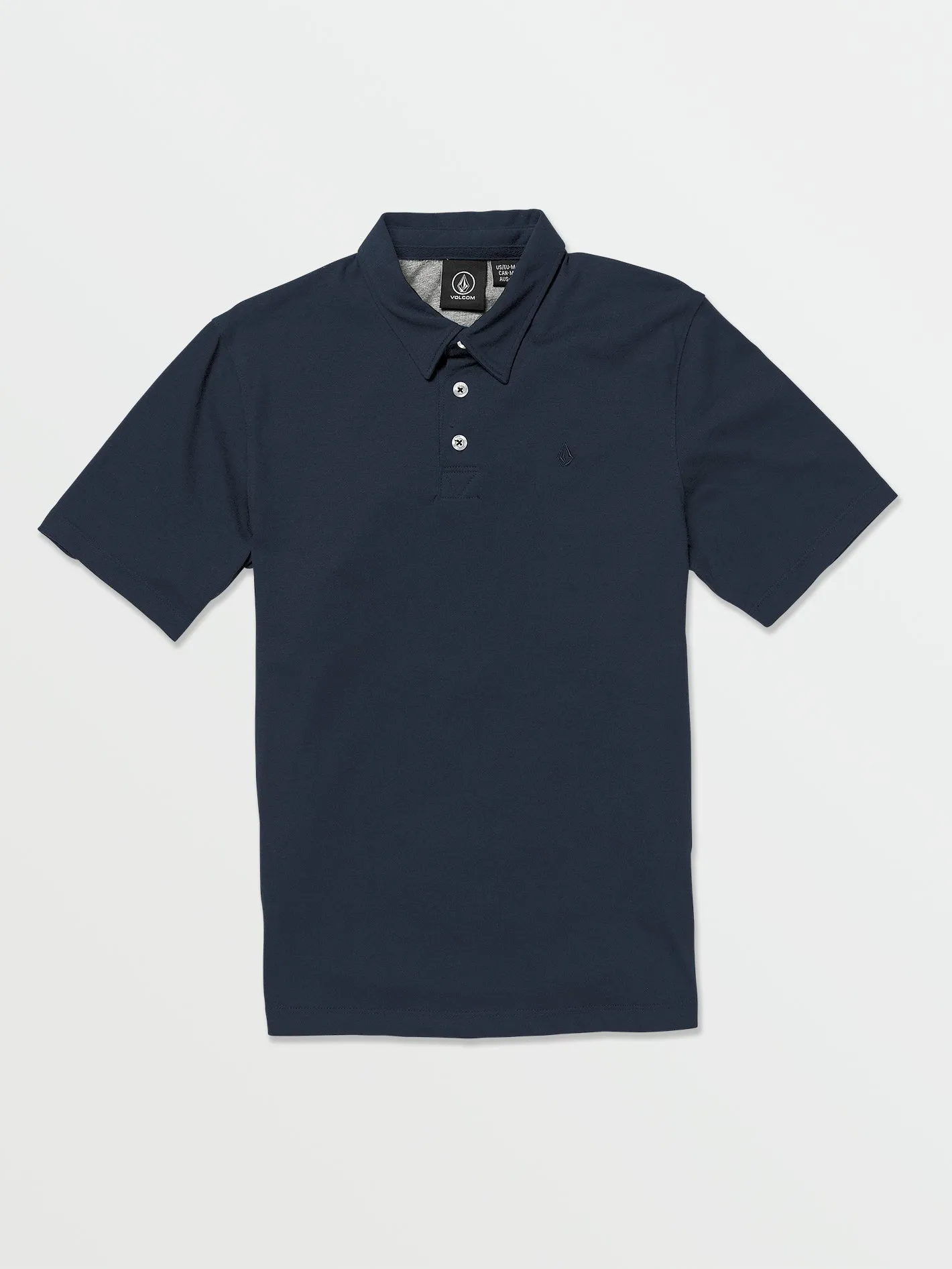 Volcom Wowzer Polo Boys Short Sleeve Shirt (Age 8-14) Navy Volcom