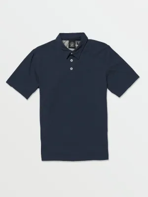 Volcom Wowzer Polo Boys Short Sleeve Shirt (Age 8-14) Navy Volcom