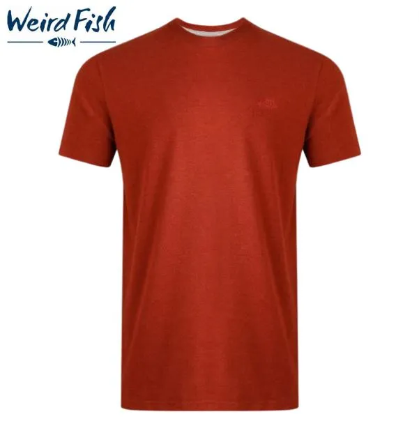 Weird Fish Fished Burnt Henna T-Shirt Red