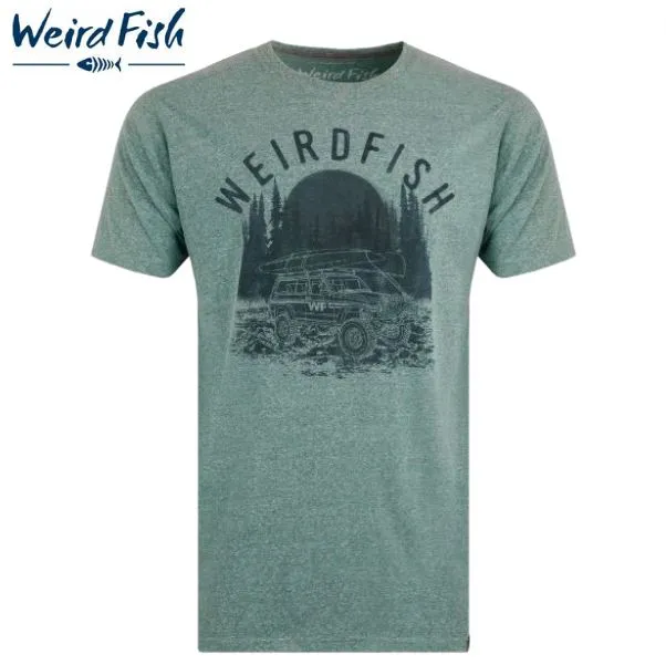 Weird Fish Off Grid Eco Jade T-Shirt Green