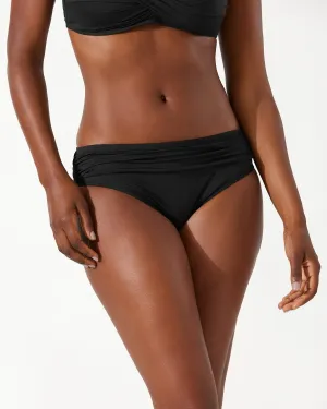 Womens Tommy Bahama Swimwear Tommy Bahama Pearl High Waist Sash Bikini Bottom - Black